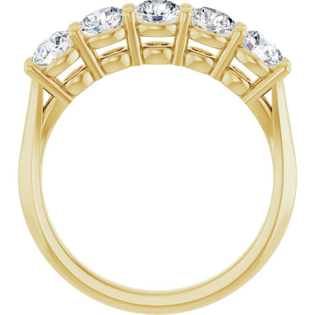 14K Yellow 1 1/3 CTW Lab-Grown Diamond Anniversary Band