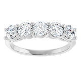 14K White 1 1/3 CTW Lab-Grown Diamond Anniversary Band