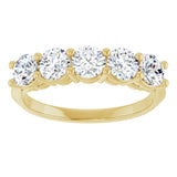 14K Yellow 1 1/3 CTW Lab-Grown Diamond Anniversary Band