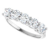 14K White 1 1/3 CTW Lab-Grown Diamond Anniversary Band