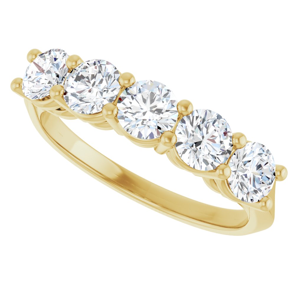 14K Yellow 1 1/3 CTW Lab-Grown Diamond Anniversary Band