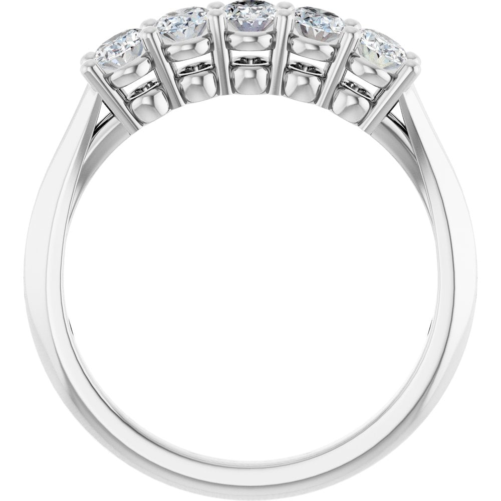 14K White 3/4 CTW Lab-Grown Diamond Anniversary Band