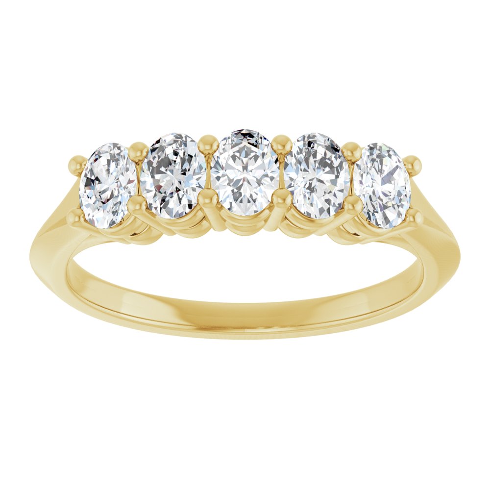 14K Yellow 3/4 CTW Lab-Grown Diamond Anniversary Band