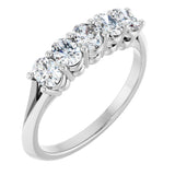 14K White 3/4 CTW Lab-Grown Diamond Anniversary Band