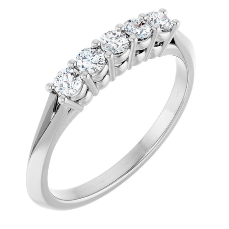 14K White 1/3 CTW Natural Diamond Anniversary Band