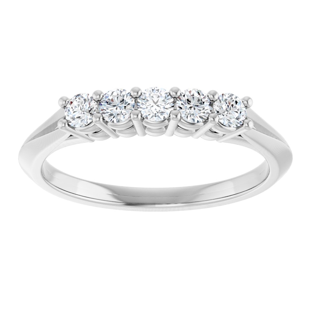 14K White 1/3 CTW Natural Diamond Anniversary Band
