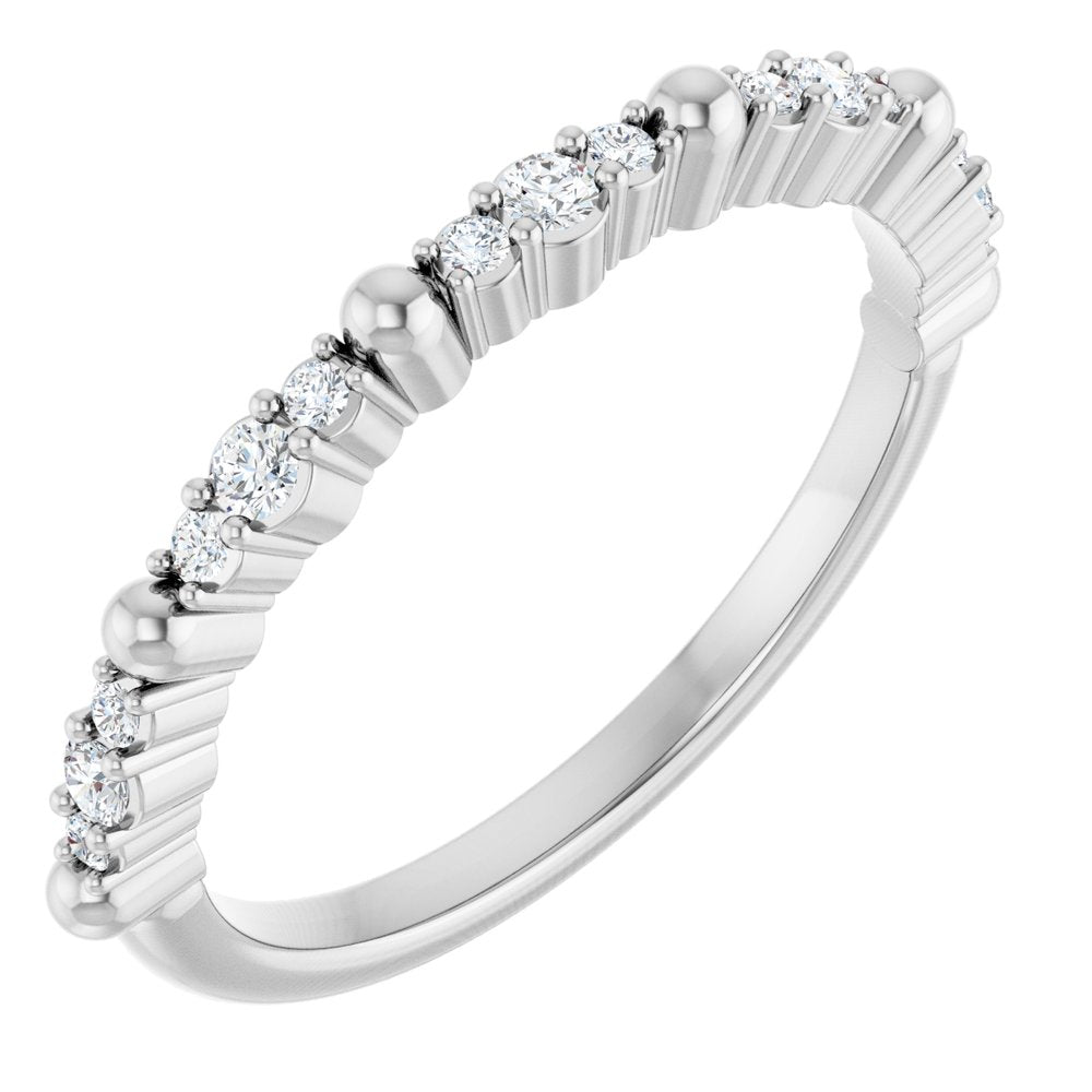14K White 1/6 CTW Natural Diamond Anniversary Band
