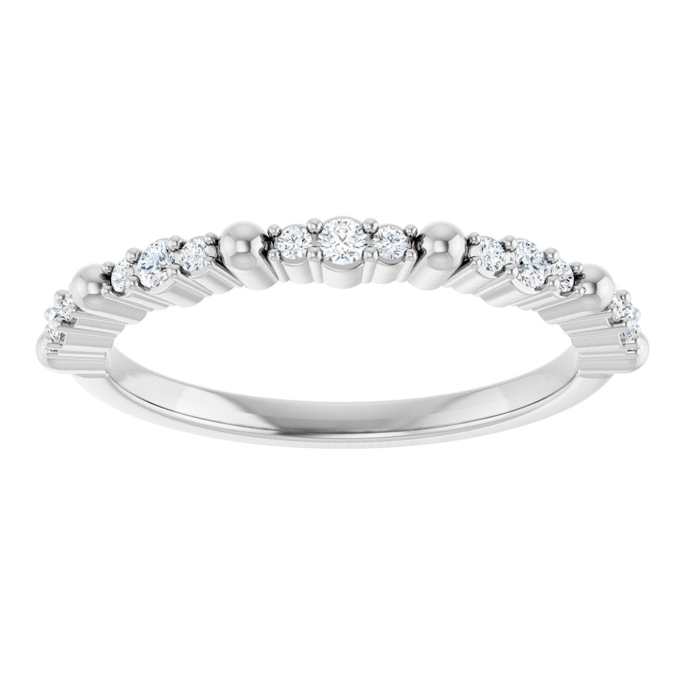 14K White 1/6 CTW Natural Diamond Anniversary Band