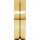 14K Yellow 6 mm Grooved Comfort-Fit Flat Band Size 10