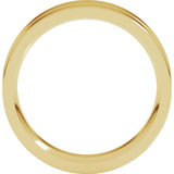 14K Yellow 6 mm Grooved Comfort-Fit Flat Band Size 10