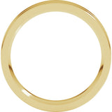 10K Yellow Gold 4 mm Grooved Comfort-Fit Flat Band Size 10