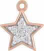 14K Rose 1/10 CTW Natural Diamond Star Dangle