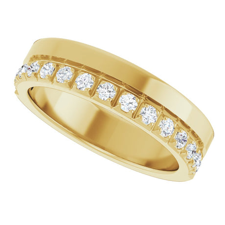 14K Yellow Gold 1/3 CTW Natural Diamond Anniversary Band