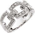 14K White 1/3 CTW Natural Diamond Link Ring