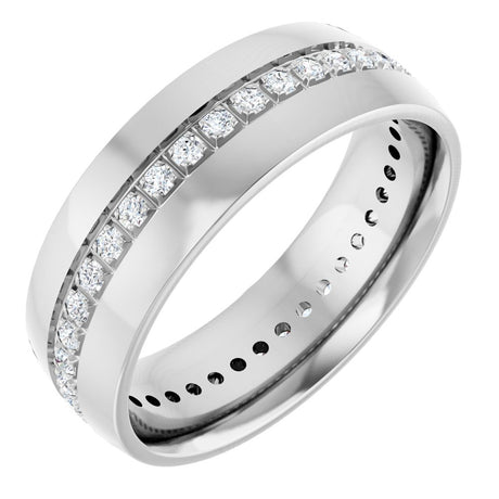 14K White Gold 1/2 CTW Lab-Grown Diamond Band