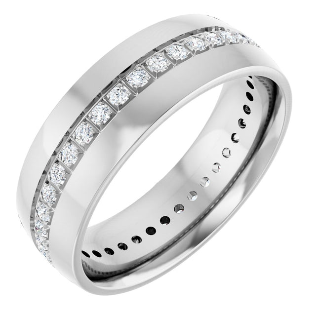 14K White Gold 1/2 CTW Lab-Grown Diamond Band