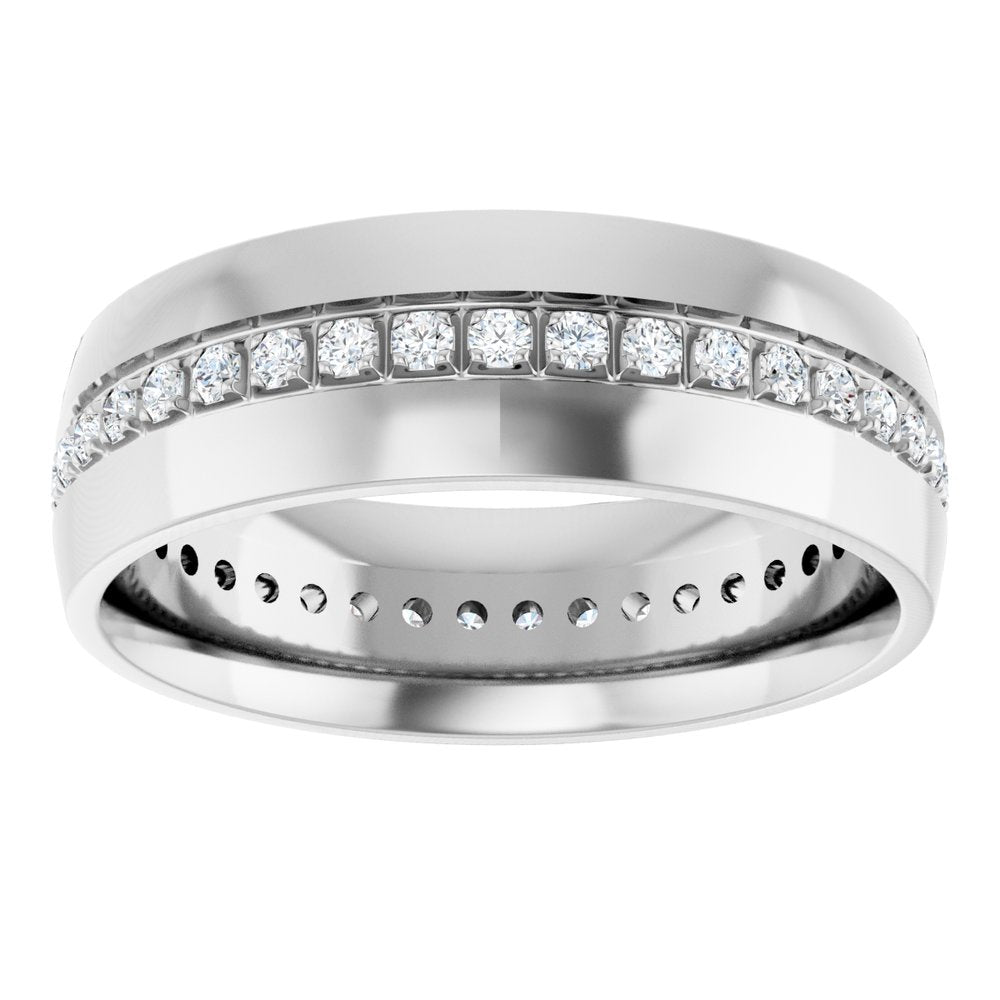 14K White Gold 1/2 CTW Lab-Grown Diamond Band