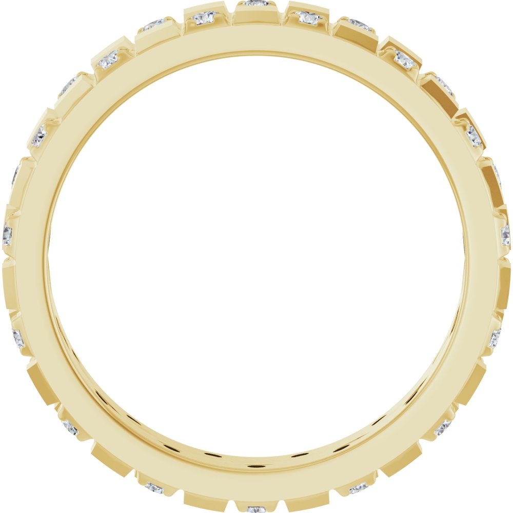 14K Yellow 3/8 CTW Natural Diamond Band
