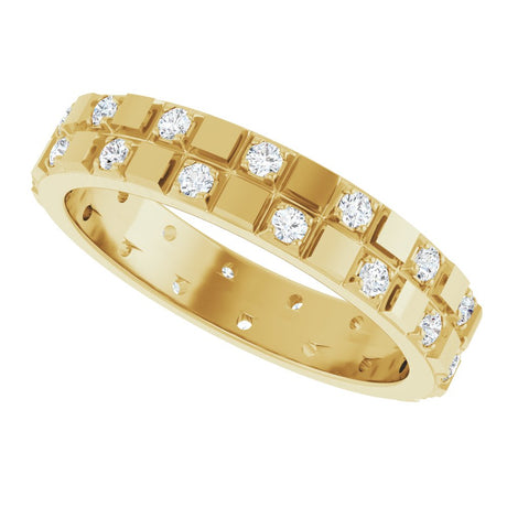 14K Yellow 3/8 CTW Natural Diamond Band