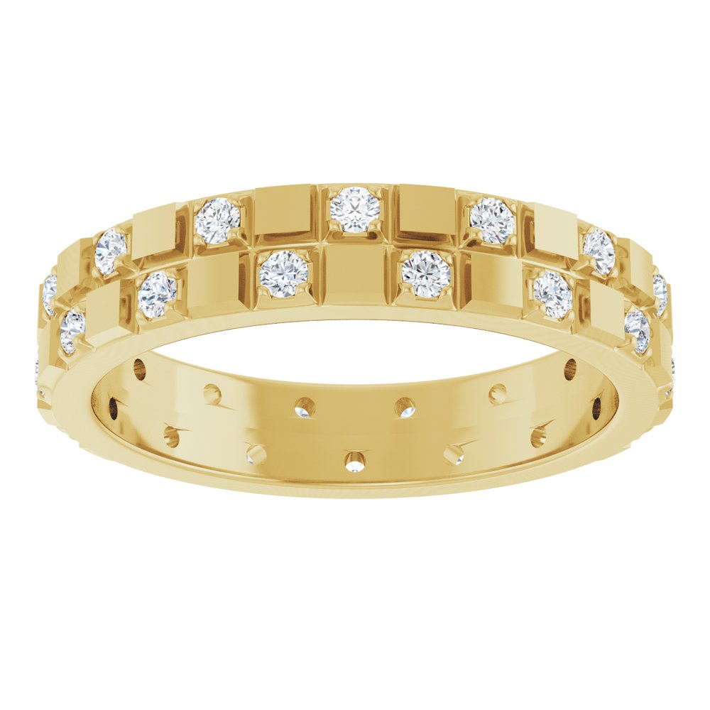 14K Yellow 3/8 CTW Natural Diamond Band