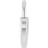 Sterling Silver Engravable Heart Lock Pendant