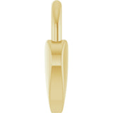 18K Yellow Gold-Plated Sterling Silver Engravable Heart Lock Pendant