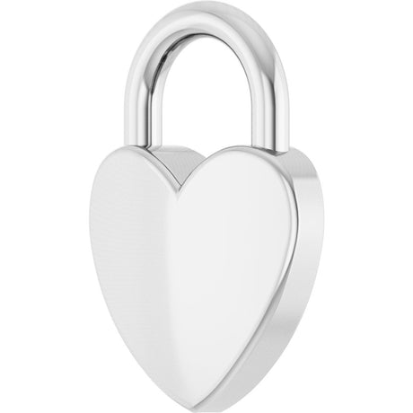 Sterling Silver Engravable Heart Lock Pendant