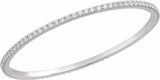 14K White 5 CTW Lab-Grown Diamond Stackable Bangle 8" Bracelet