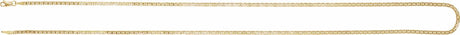14K Yellow Gold 2.25 mm Curbed Anchor 7" Chain