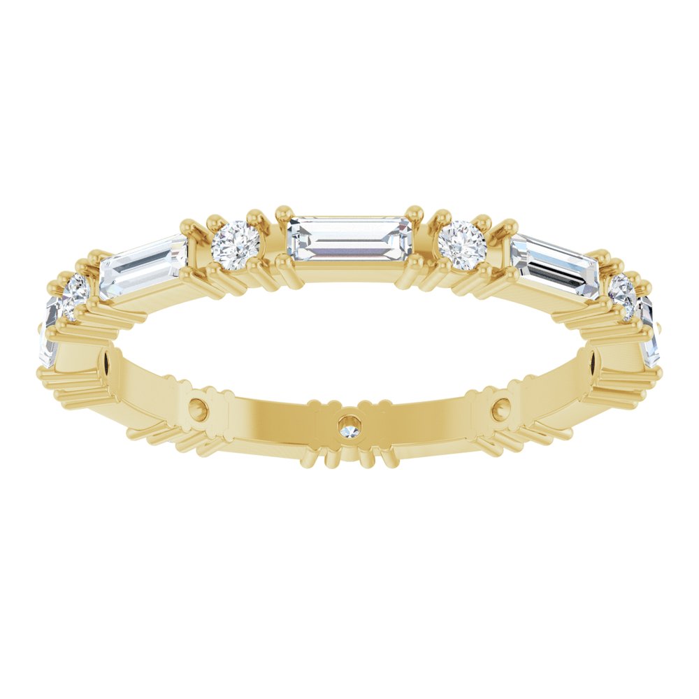 14K Yellow Gold 5/8 CTW Natural Diamond Eternity Band Size 7