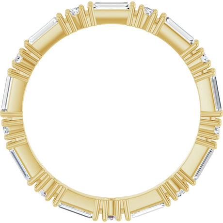 14K Yellow Gold 5/8 CTW Natural Diamond Eternity Band Size 7