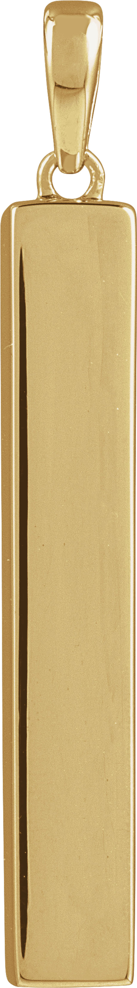 14K Yellow Gold-Plated Sterling Silver Ash Holder Bar Pendant
