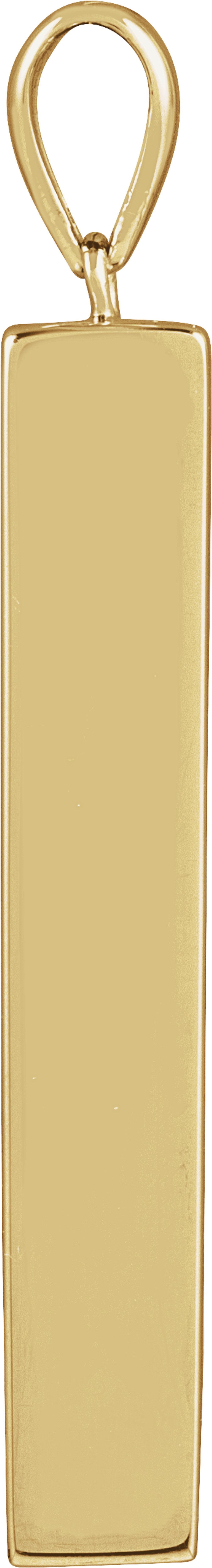 14K Yellow Gold-Plated Sterling Silver Ash Holder Bar Pendant
