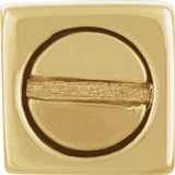 14K Yellow Gold Ash Holder Bar Pendant
