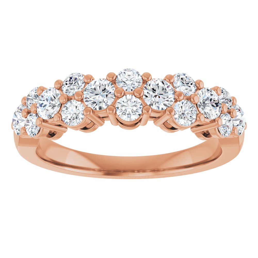 14K Rose 1 CTW Lab-Grown Diamond Anniversary Band