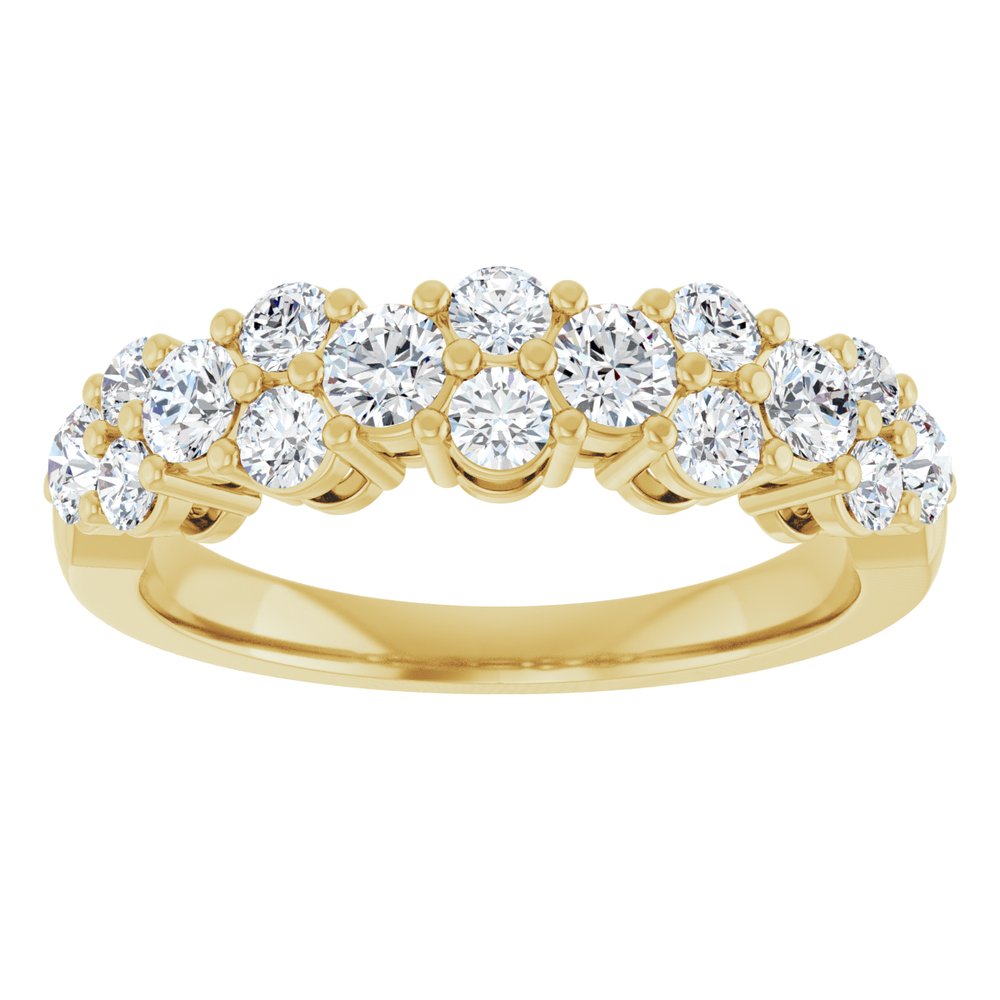 14K Yellow 1 CTW Lab-Grown Diamond Anniversary Band