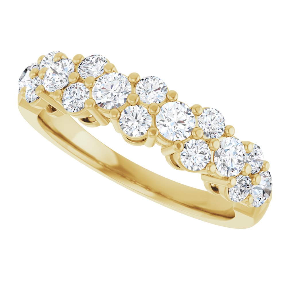 14K Yellow 1 CTW Lab-Grown Diamond Anniversary Band