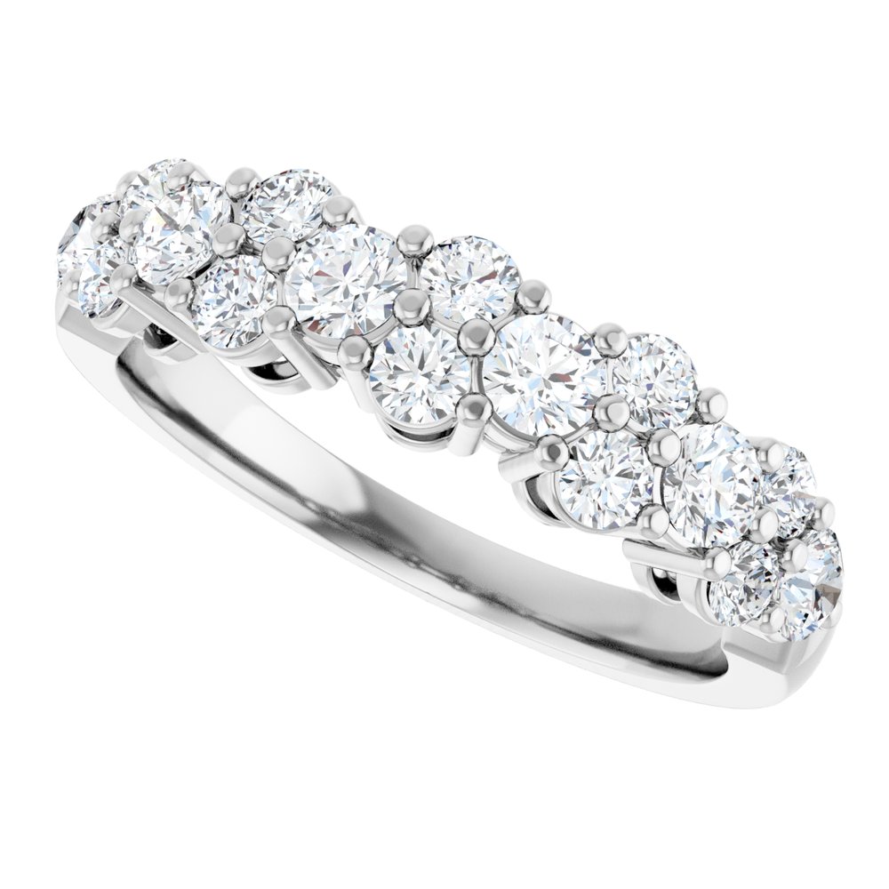 14K White 1 CTW Lab-Grown Diamond Anniversary Band