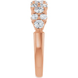 14K Rose 1 CTW Lab-Grown Diamond Anniversary Band