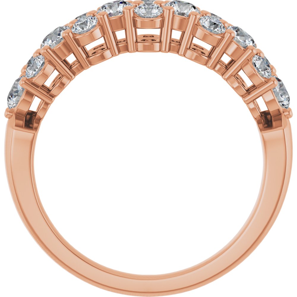 14K Rose 1 CTW Lab-Grown Diamond Anniversary Band