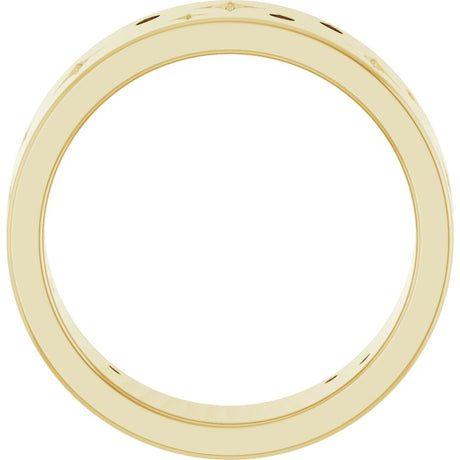 14K Yellow Gold 1/8 CTW Natural Diamond Star Band Size 7