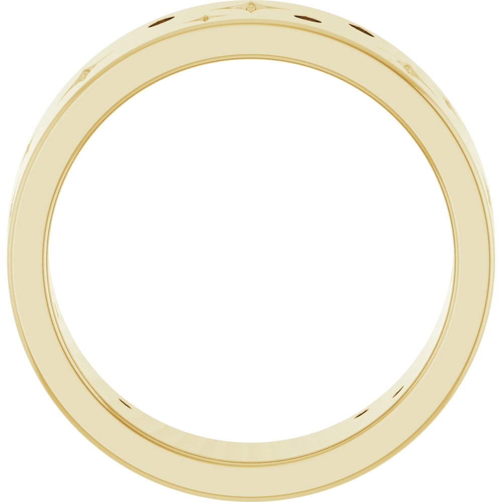 14K Yellow Gold 1/8 CTW Natural Diamond Star Band Size 7