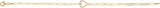 14K Yellow Gold 1/8 CTW Natural Diamond Heart 7" Bracelet