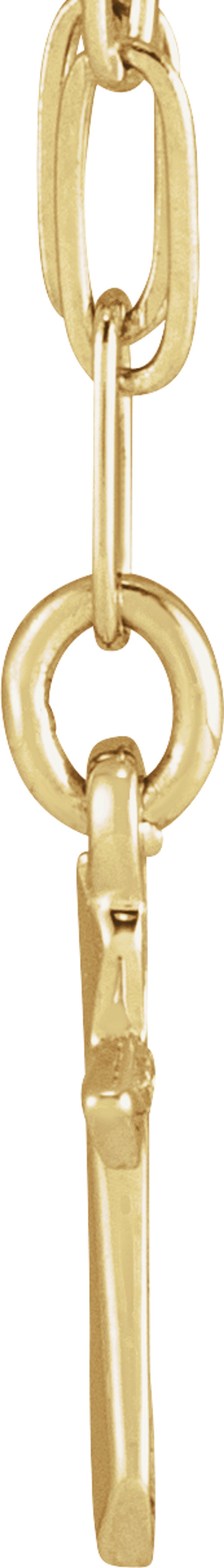 14K Yellow Cross Link 18" Necklace