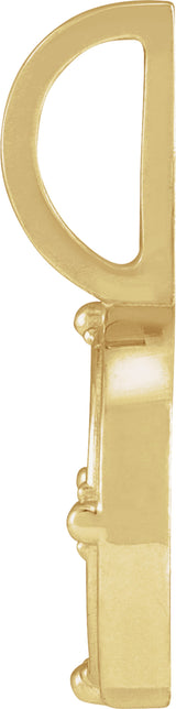 14K Yellow .015 CT Natural Diamond Air Element Charm/Pendant