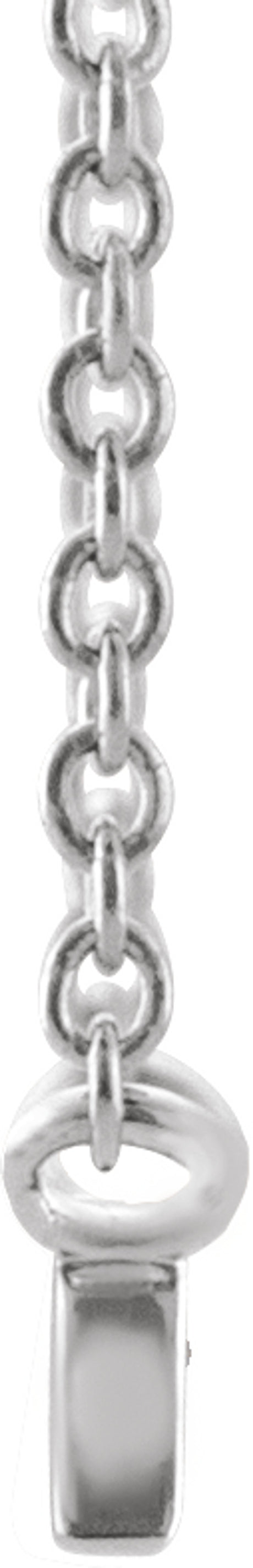 14K White Gold Mama 16" Necklace