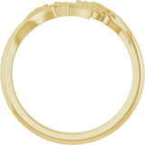 14K Yellow Gold Angel Wings Ring