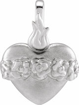 Sterling Silver Immaculate Heart Of Mary Pendant