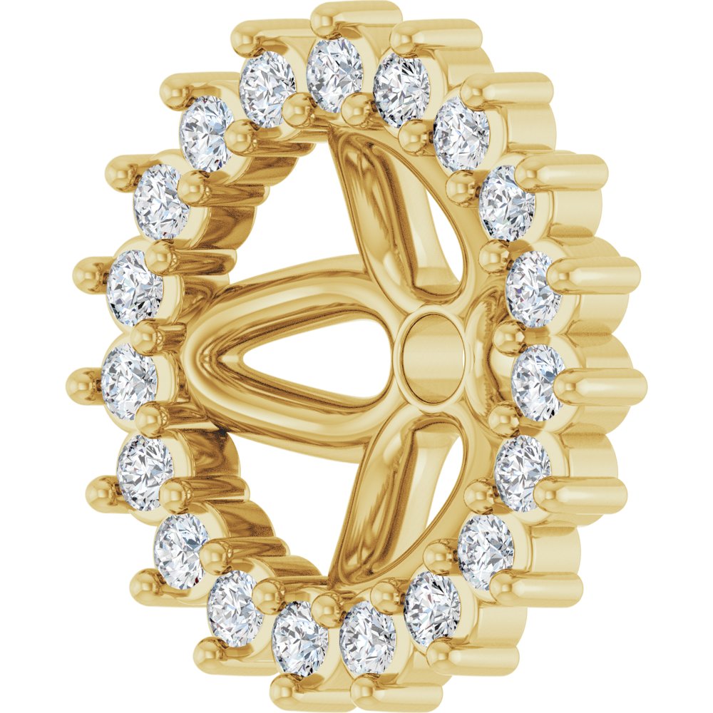 14K Yellow Gold 1/6 CTW Natural Diamond Earring Jackets