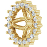 14K Yellow Gold 1/6 CTW Natural Diamond Earring Jackets